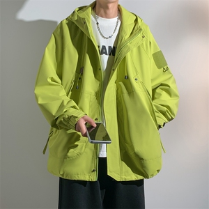 冲锋衣男高品纯色宽松夹克外套DSA157B-J90-P60图片