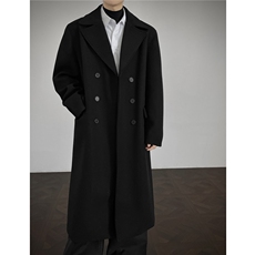 冬季加厚过膝长款毛呢大衣休闲韩版百搭休闲呢风衣外套，男装风衣，电商A430（原星座702）