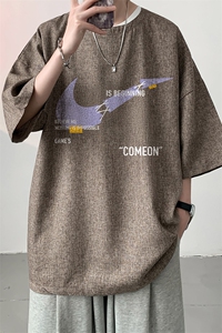 风复古亚麻短袖男棉麻t恤男半袖 ZT71259-P35图片