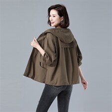 733款加厚款风衣外套简约休闲常规2022年秋季，女装风衣，秋牧寒烟