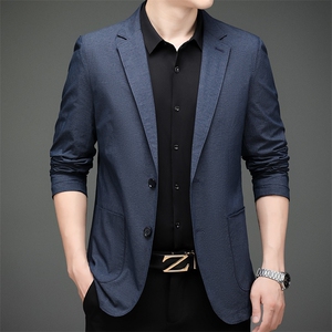 男士2023年秋季新款长袖休闲西服中青年纯色便服外套AJY8653-P210图片