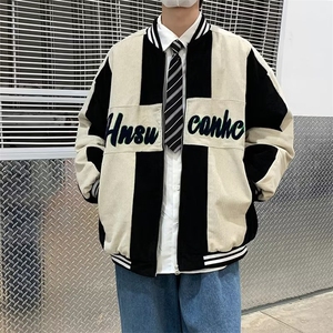 春季拼接灯芯绒外套男潮牌痞帅港风休闲百搭潮流棒球服JK933-P68图片