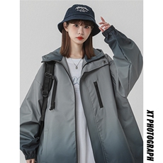 2026中性风山系防水冲锋衣渐变色夹克女大码M-5XL休闲JK77088P85，男装夹克，星座227-7