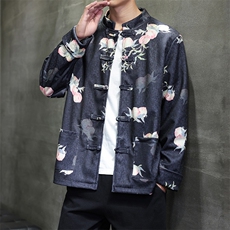 2026春装新款风夹克外套新中式蟠桃唐装复古汉服2511-P128，男装夹克，电商A057B