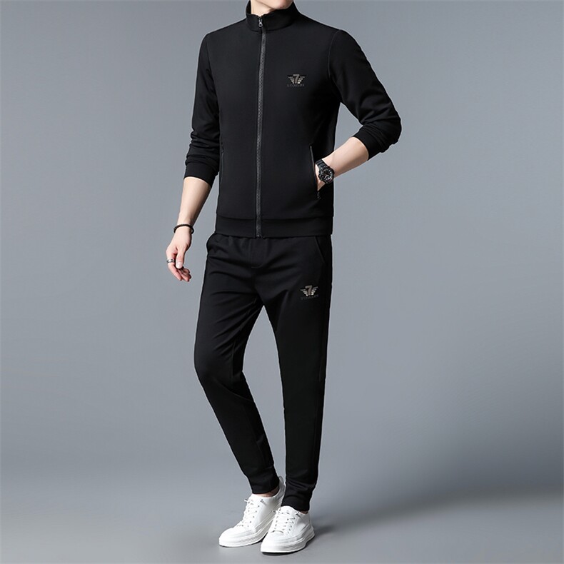 S3032-3钱塘2020-2春秋新款百搭时尚休闲简约长袖套装卫衣P225,男装休闲套装,钱塘207-2