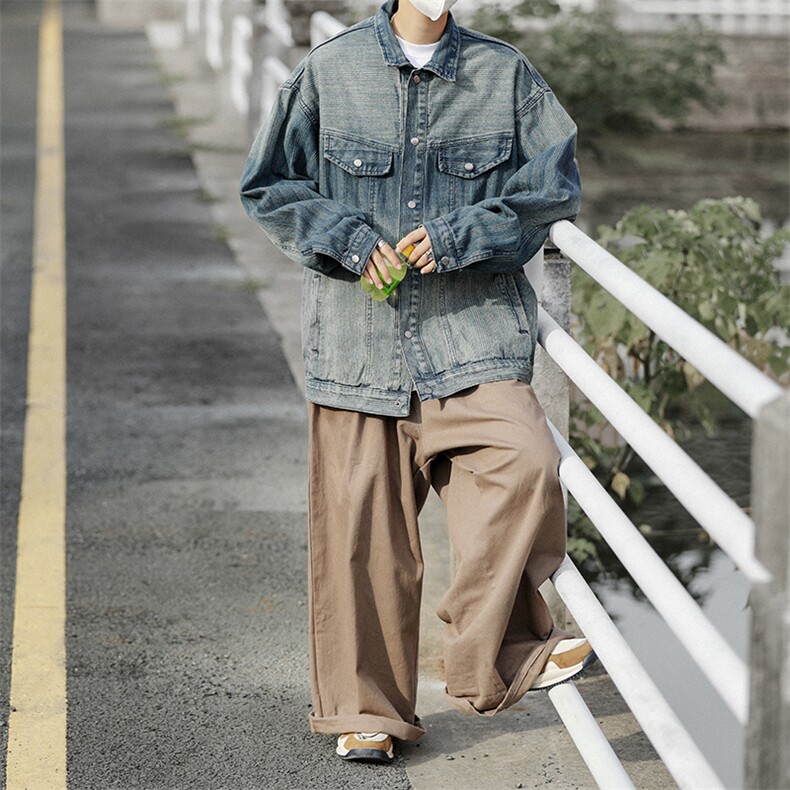 牛仔外套男韩版潮流高街帅气2023秋冬季新款ins宽松夹克W4339-P65,男装大码男装,星座412-3