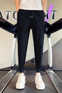 社会小伙男士休闲裤纯色修身小脚裤潮男学生痞帅网红裤 A08-P40图片