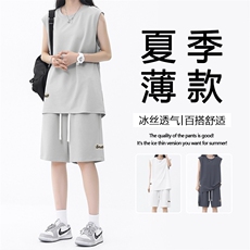 夏季薄款时尚休闲舒适清爽套装TZ85-特批68，男装休闲套装，星座718