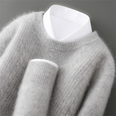 2025年秋季新款七针小麻花纹针织羊毛衫时尚休闲通勤百搭，男装羊毛衫，雅邦羊绒