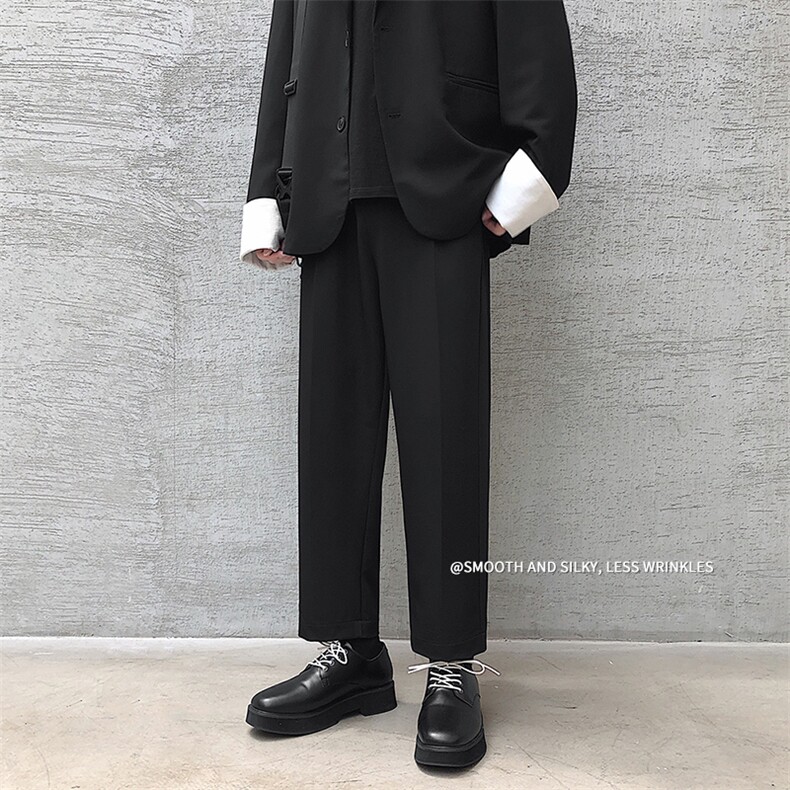 2024春季DF94-TP35控价49-直筒垂感痞帅小西裤男生潮流九分长裤,男装休闲裤,电商A102-1