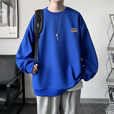 华夫格卫衣圆领卫衣男大码长袖t恤男外套HW76350-P30，男装卫衣，电商A040