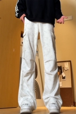 B221美式ins高街暗黑印花宽松工装牛仔裤LK24390-特P46控78，男装休闲裤，电商B221