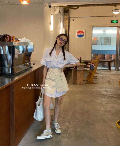 条纹两件套，女装，U SAY(3F)