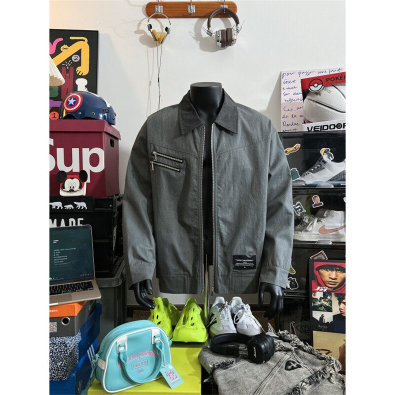 假模美式复古翻领夹克外套男100聚酯JK2503-特P80控138,男装夹克,电商B370