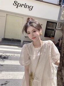 夏季新款仙女范欧根纱连衣裙图片