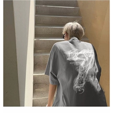 网络图现货260G美式青少年重磅高街潮牌宽松短袖T恤JT472-P32，男装T恤，星座715-7