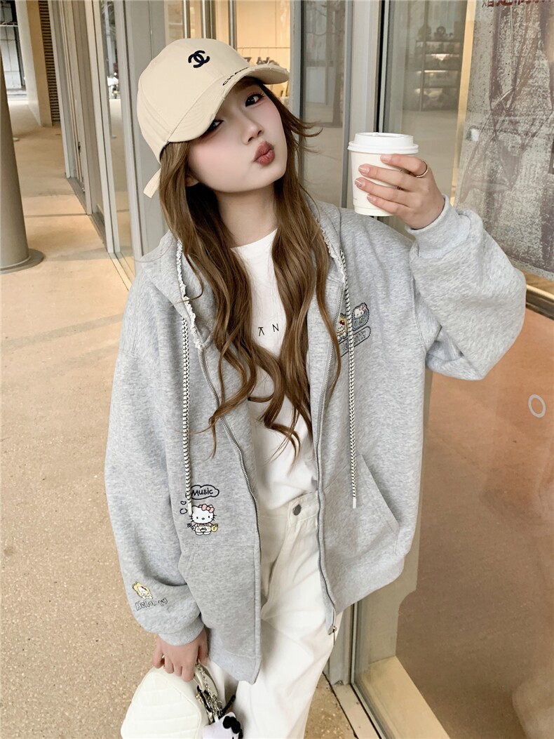 现货2026春秋季连帽外套女针织撞色可爱风学生休闲百搭外套,女装卫衣/绒衫,网红馆