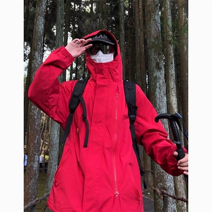 港风日系复古户外潮流连帽冲锋衣夹克男潮 XZ213-JK6601-P65控88图片