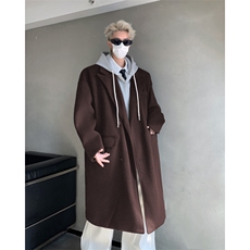 长款过膝男装呢料呢子大衣冬季呢子连帽外套XZ514-2-24251-P135，男装毛呢大衣，星座514-2(原B239)