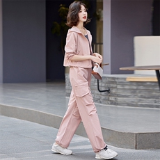 欧货剪标断码特价捡漏2024秋季时尚百搭运动上衣+吊带+休闲裤套装，女装套装/套裙，依路服饰