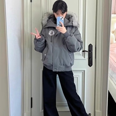 工装棉服女宽松学生派克棉衣棉袄冬装新款大毛领外套WLF8099-P98，男装棉衣，星座1008