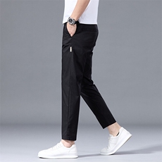 2025春夏新款男士休闲裤潮牌弹力宽松直筒百搭休闲九分裤子有现货，男装休闲裤，星座224-3