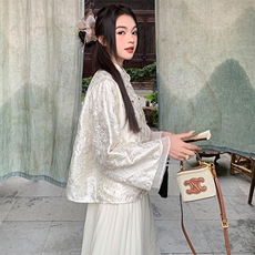 新中式国风刺绣套装裙女夏季新款温婉气质盘扣上衣半身裙两件套潮，女装套装/套裙，浙宝305