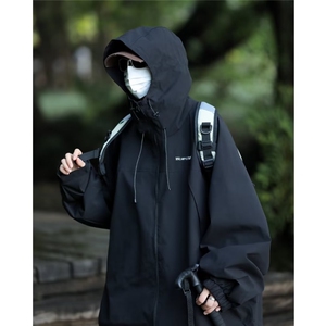 美式冲锋衣外套男春秋季机能风连帽户外登山服运动夹克潮  W9276图片