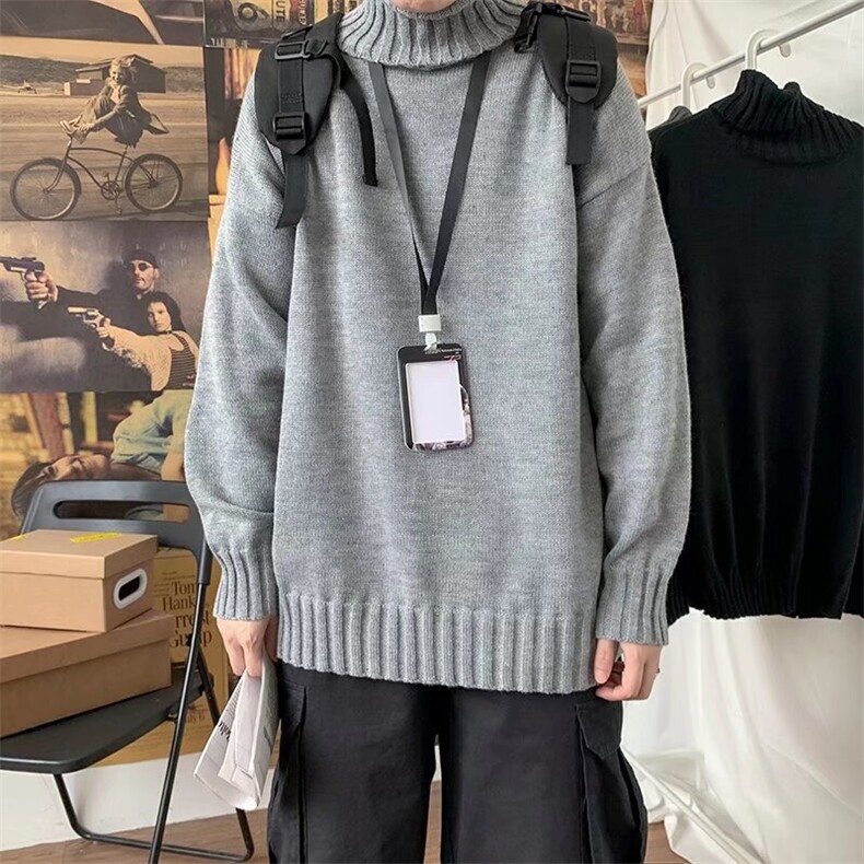 毛衣男士青年情侣高领韩版宽松潮流学生针织衫休闲百搭纯色毛线衣,男装针织衫/毛衣,星座1013