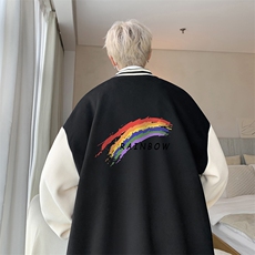 摇粒绒棒球服男大码开衫卫衣男夹克BF86064-P65，男装夹克，电商A040