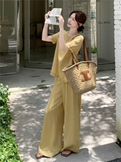 现货210-3272-P165-K218轻奢宽松上衣配阔腿裤2025年夏季，女装套装/套裙，浙宝210（原浙宝191）