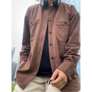 优优库平替灯芯绒衬衫秋冬款休闲宽松圆领长袖衬衣CS331-P35图片