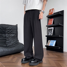 新款男士冰丝休闲裤直筒简洁长裤男士小西裤，男装西裤，星座1107-1