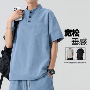2502-P33控59大码元 大码潮牌美式休闲炸街t恤男图片