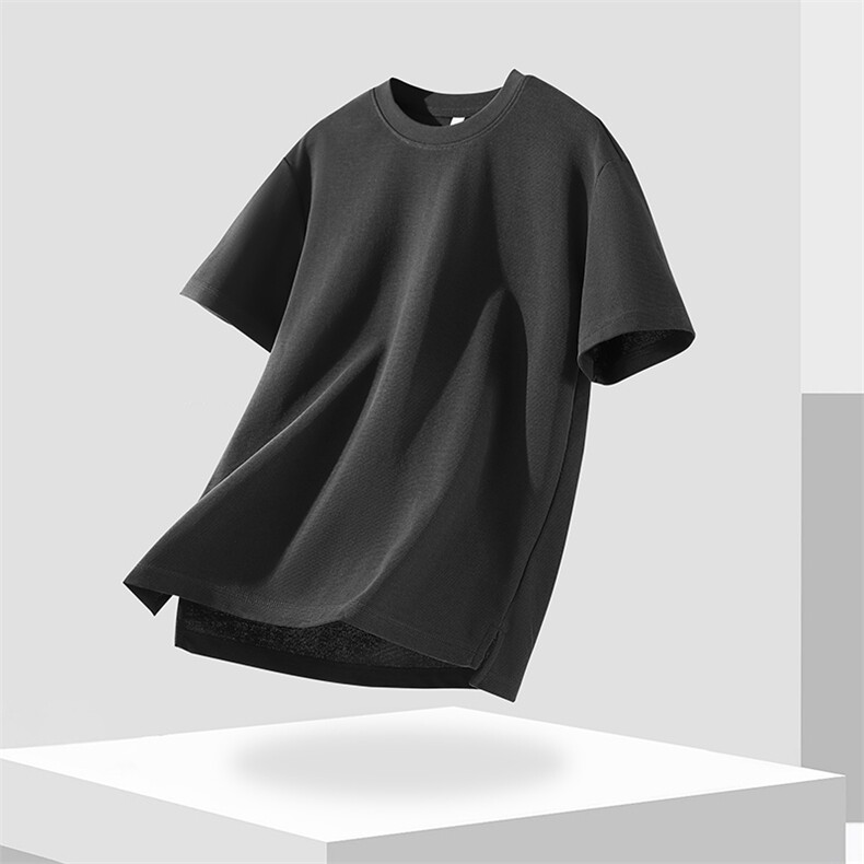 短袖t恤男士圆领休闲大码夏季宽松潮流，男装T恤，雪迪羊绒