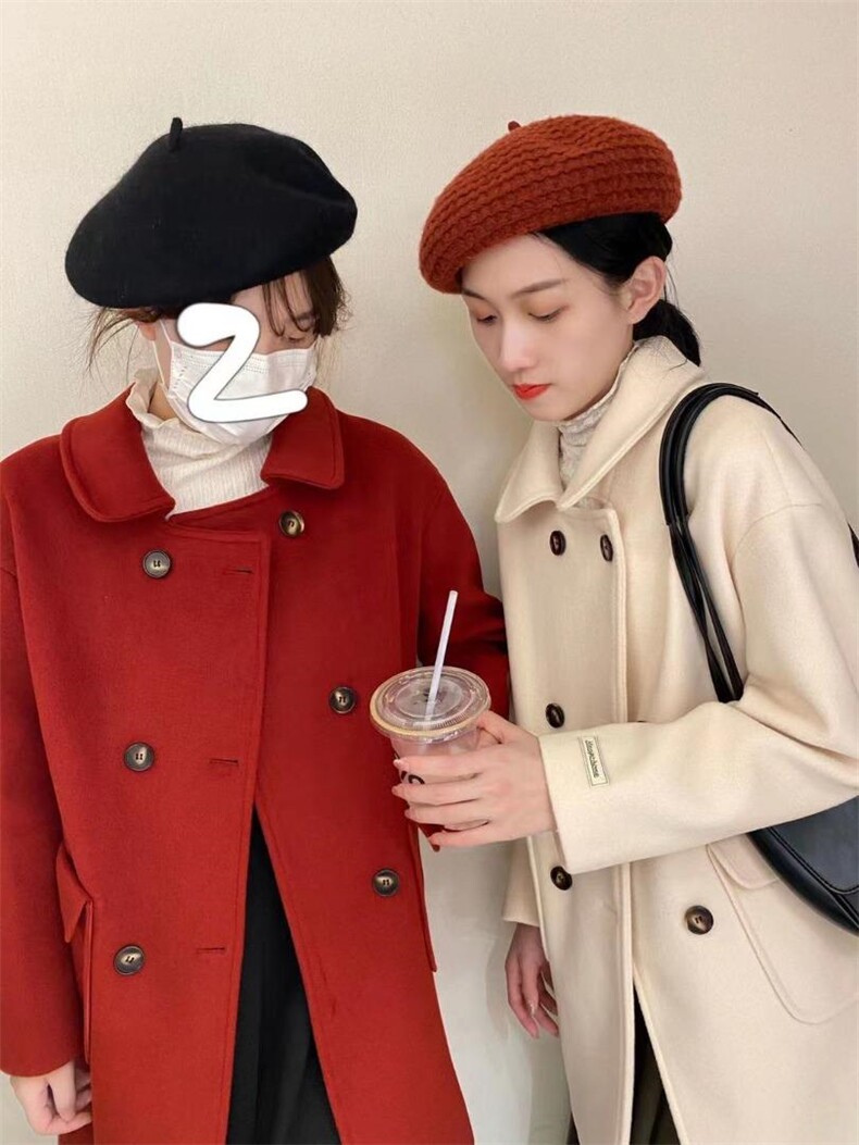 冬季呢料大衣，女装毛呢外套，品晗