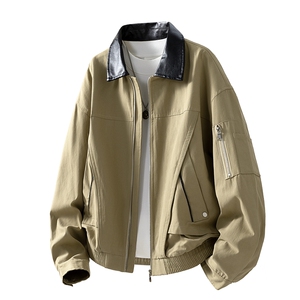 美式重磅高品质夹克秋季开衫外套男SY8811特P77控158 大码4-8XL+5图片
