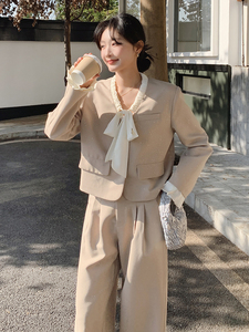 春现 气质盐系高级感西装两件套B190-5013-P175-K248图片