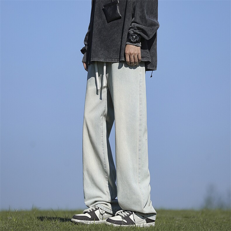 水洗直筒修身微喇牛仔裤三色高弹力高品质有大货-有加绒G136，男装牛仔裤，星座910