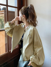 浅黄色休闲短外套女2025春季新款设计感超好看小个子百搭夹克上衣，女装短外套，浙宝192（原082）