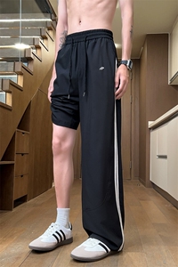 ！2026夏季新款男士冰丝休闲裤垂感百搭直筒裤Y1698特P25图片