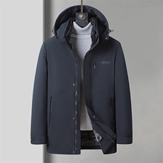 男冬季2023年冬装休闲男装可拆卸白鸭绒加毛羽绒服MY22261-P190，男装羽绒服，星座1105-3