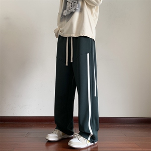港风休闲裤男港风宽松直筒拖地裤束脚裤卫裤 KP733 P40图片
