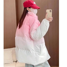 时尚立领渐变色宽松防寒服保暖女2024冬季新款减龄百搭外套潮，男装夹克，星座506A
