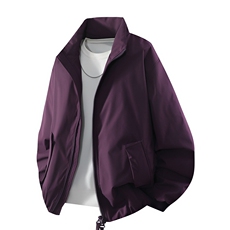 美式高街复古老钱风夹克翻领飞行外套男女纯色休闲宽松工装冲锋衣，男装夹克，电商A486