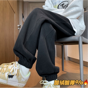 重磅加绒加厚压褶束脚卫裤大码 M~5XL XZ604-KP95JR-P60控78图片