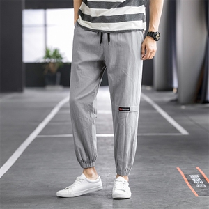 日系夏季棉麻裤九分休闲裤DK7302-P30控58图片