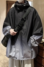 2025港风山系防水冲锋衣渐变色夹克男：聚酯纤维JK77088P85控，男装夹克，星座227-7