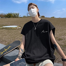 量大优供视频得物直播品质230克夏季纯棉背心无袖T恤WB305，男装背心/马甲，电商A486