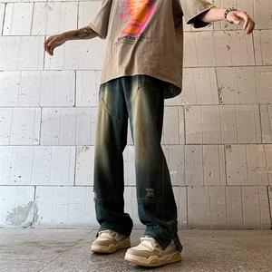 青春流行ins男直筒水洗牛仔裤N1494 P45图片